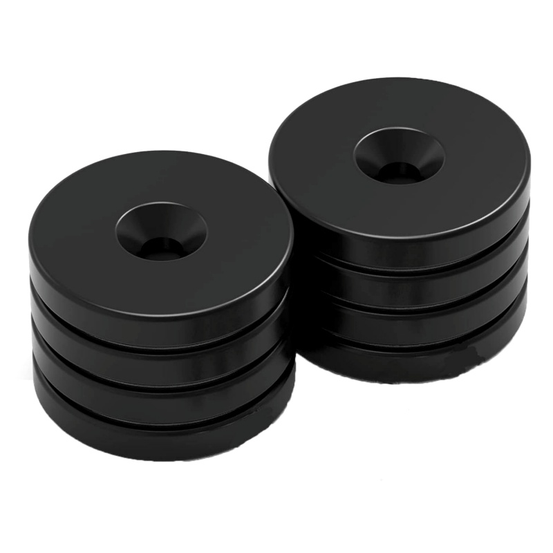 Black Neodymium Countersunk Disc Rare Earth Magnets